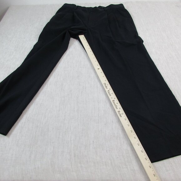 Greg Norman Golf Chino Pants Mens 34x30 Black Pleated Performance Straight Leg - Picture 7 of 8